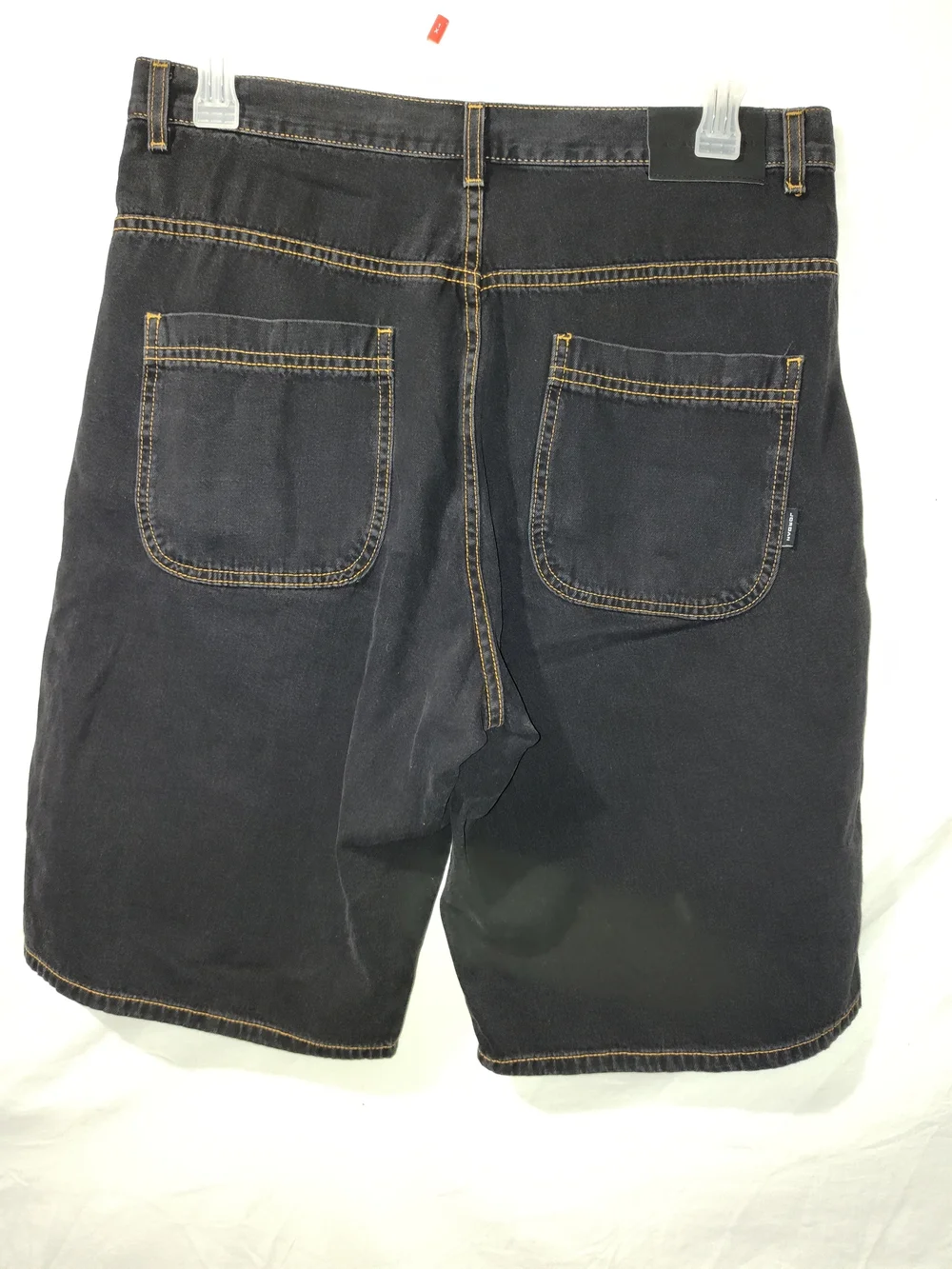 Jordan Black Denim Carpenter Shorts with Contrast Stitching